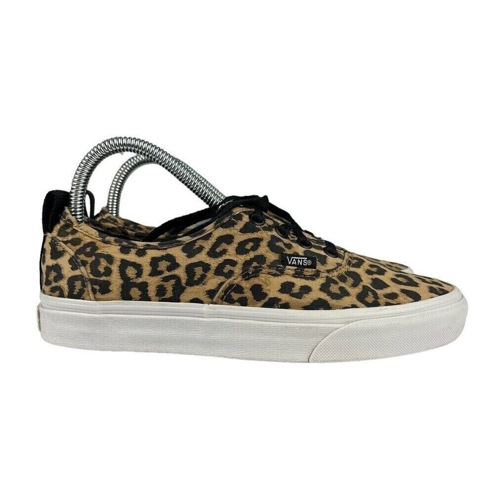 Vans Shoes W7.5 M6 Animal Leopard Print Low Top Lace Up Sneakers‎